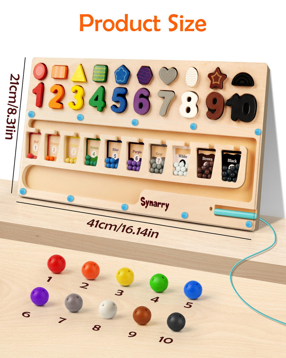 SYNARRY homeschool-friendly learning set supports early numeracy and color skills.