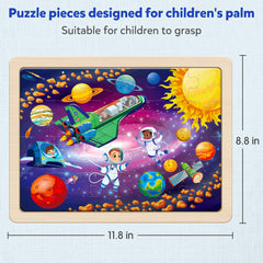 SYNARRY wooden puzzle box features sturdy pieces and durable construction for toddlers.
