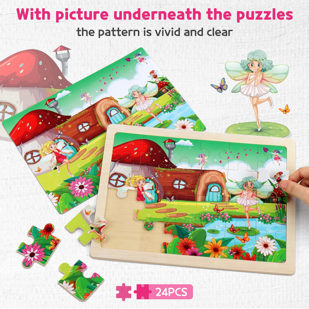 SYNARRY Mermaid puzzle wood set sparks creativity and problem-solving.