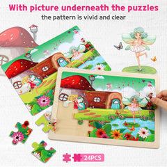 SYNARRY Mermaid puzzle wood set sparks creativity and problem-solving.