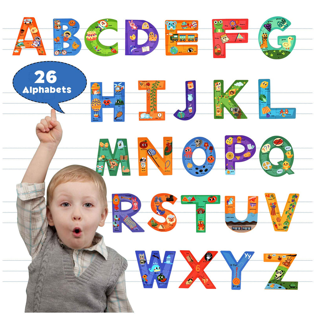 Synarry self-correcting puzzle highlights letter visuals and initial word cues.