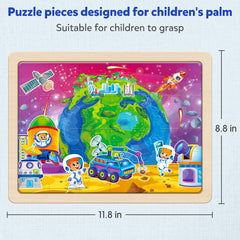 SYNARRY Solar system wooden puzzle pieces to spark space curiosity
