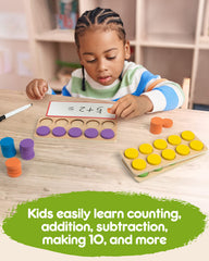Four dry-erase markers and two-sided boards for quick math practice