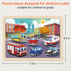 SYNARRY wooden puzzle airplane scene inspires exploration and fine motor precision