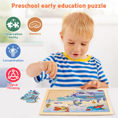 SYNARRY wooden puzzle boat illustration promotes focus and problem-solving during play