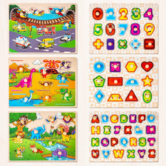 SYNARRY wooden puzzle numbers to boost counting skills in young children