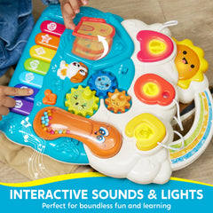 SYNCFUN piano panel close-up showcases music modes and colors.
