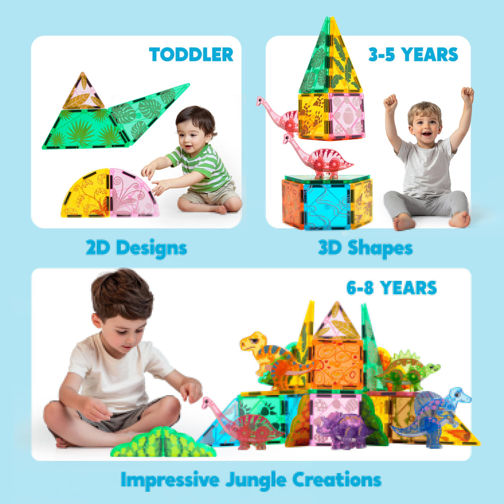 SYNCFUN Stegosaurus tile piece sparks storytelling and creative landscape design.