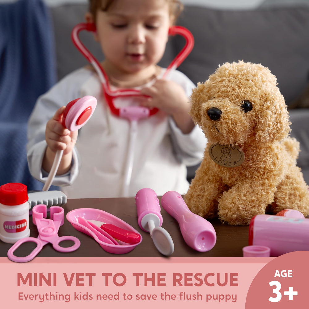 SYNCFUN Doctor Kit carrying bag keeps tools organized for easy on-the-go play.