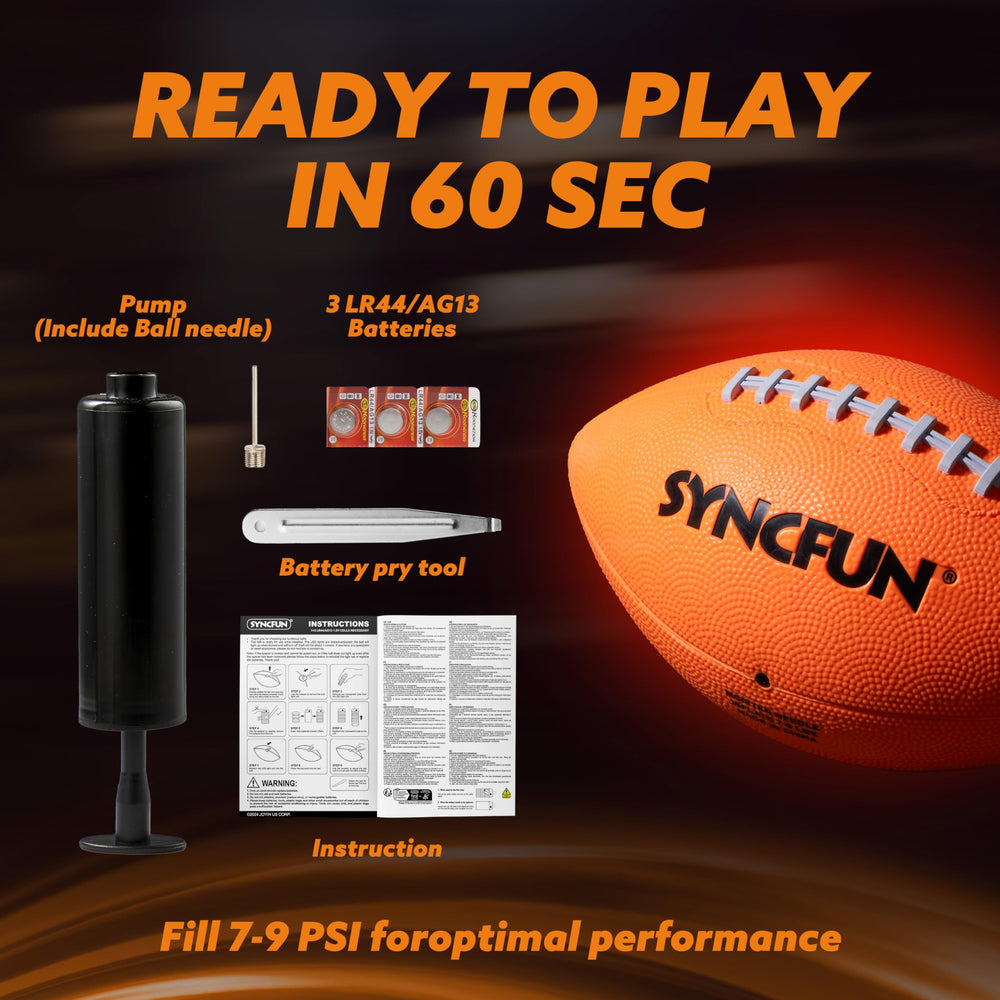 SYNCFUN glow football professional grip and balanced weight for control