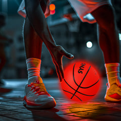 SYNCFUN glow basketball ideal for night-time practice and family play.