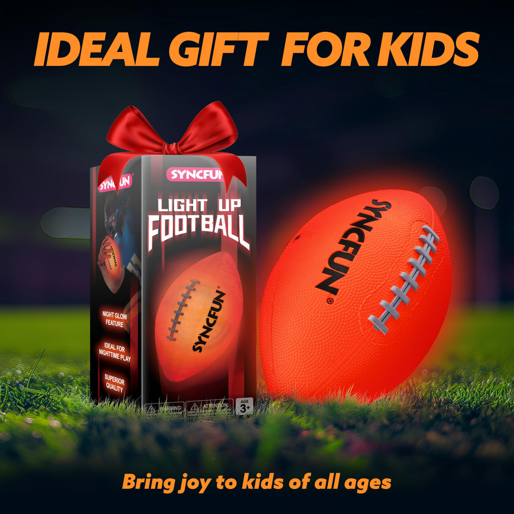 SYNCFUN glow football gift-ready packaging ideal for sports-loving friends