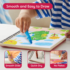 SYNCFUN large-grip crayons hands: easy hold for young artists