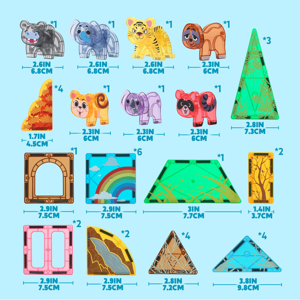 SYNCFUN jungle raccoon magnetic tile for vibrant world-building