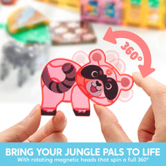 SYNCFUN jungle sloth magnetic tile for focused construction play