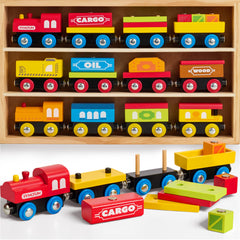 SYNCFUN Montessori wooden train engine promotes imaginative play with durable craftsmanship.