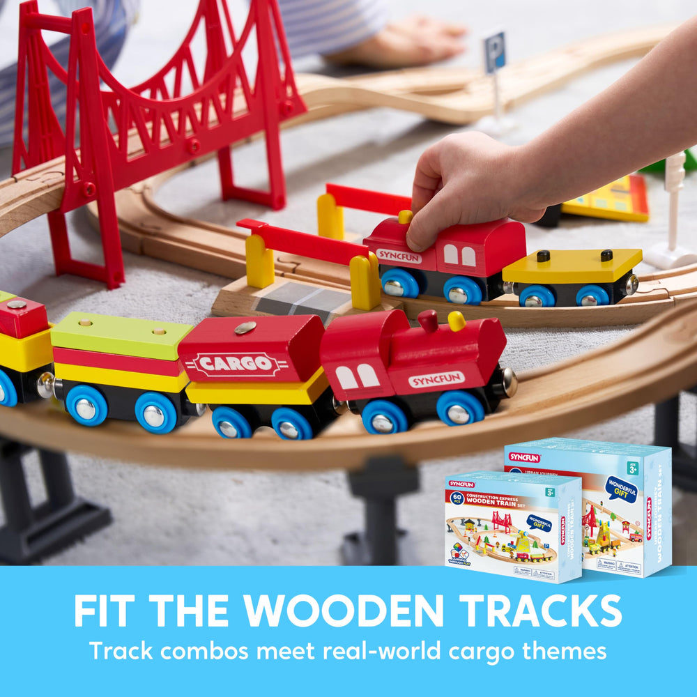 SYNCFUN tanker car adds variety to train adventures and color recognition.