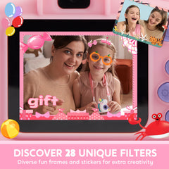 SYNCFUN Unicorn Kids Camera with 32GB SD Card ready for memories