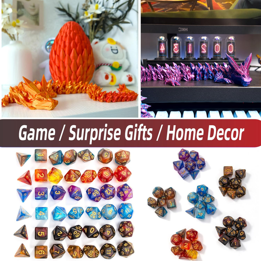 syouces dice set with durable acrylic dice for long campaigns.