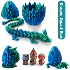 syouces dragon egg with articulated dragon figure for poseable display
