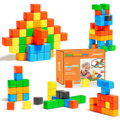 SYSKENI magnetic blocks 56-piece set laid out for engaging STEM play.