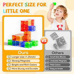 SYSKENI transparent magnetic cubes show clear visibility for sorting and exploration.