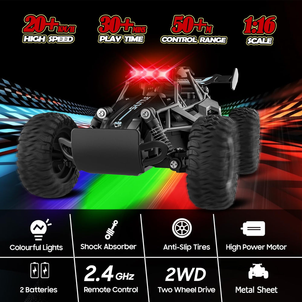 SZJJX RC car with alloy body for durable outdoor play.