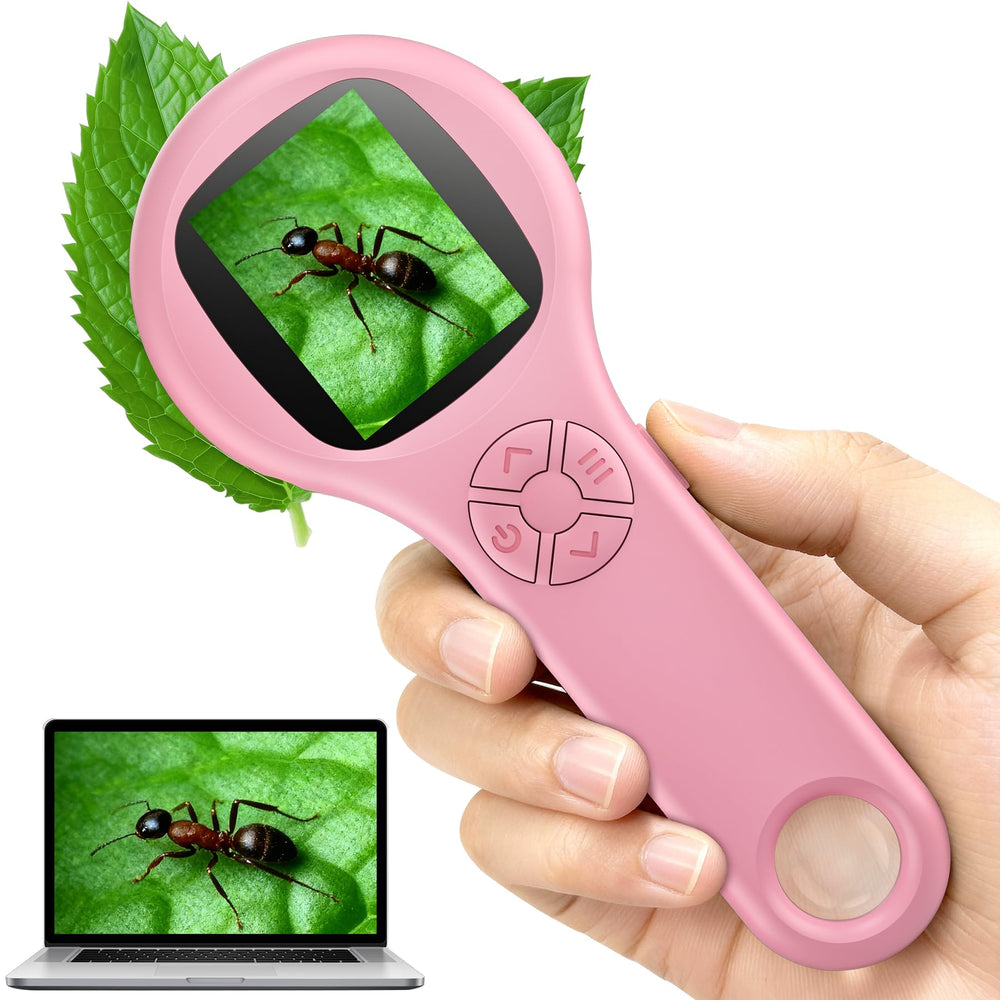 T TAKMLY Mini Pocket Microscope reveals coin textures for detailed inspection on the go