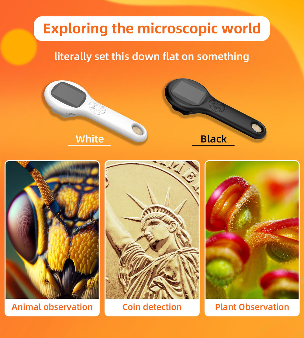 T TAKMLY Mini Pocket Microscope fabric-textile detail, shows fibers and weave up close