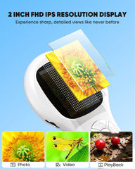 T TAKMLY Mini Pocket Microscope LED light, bright illumination for dim surfaces