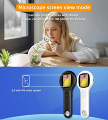 T TAKMLY Mini Pocket Microscope inspects welding beads up close for quality checks
