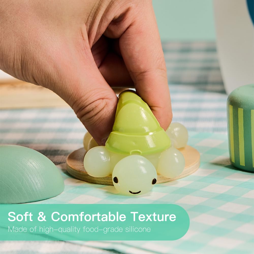 Tabasquishy Turtle durable squishy surface supports repeated squeezes.