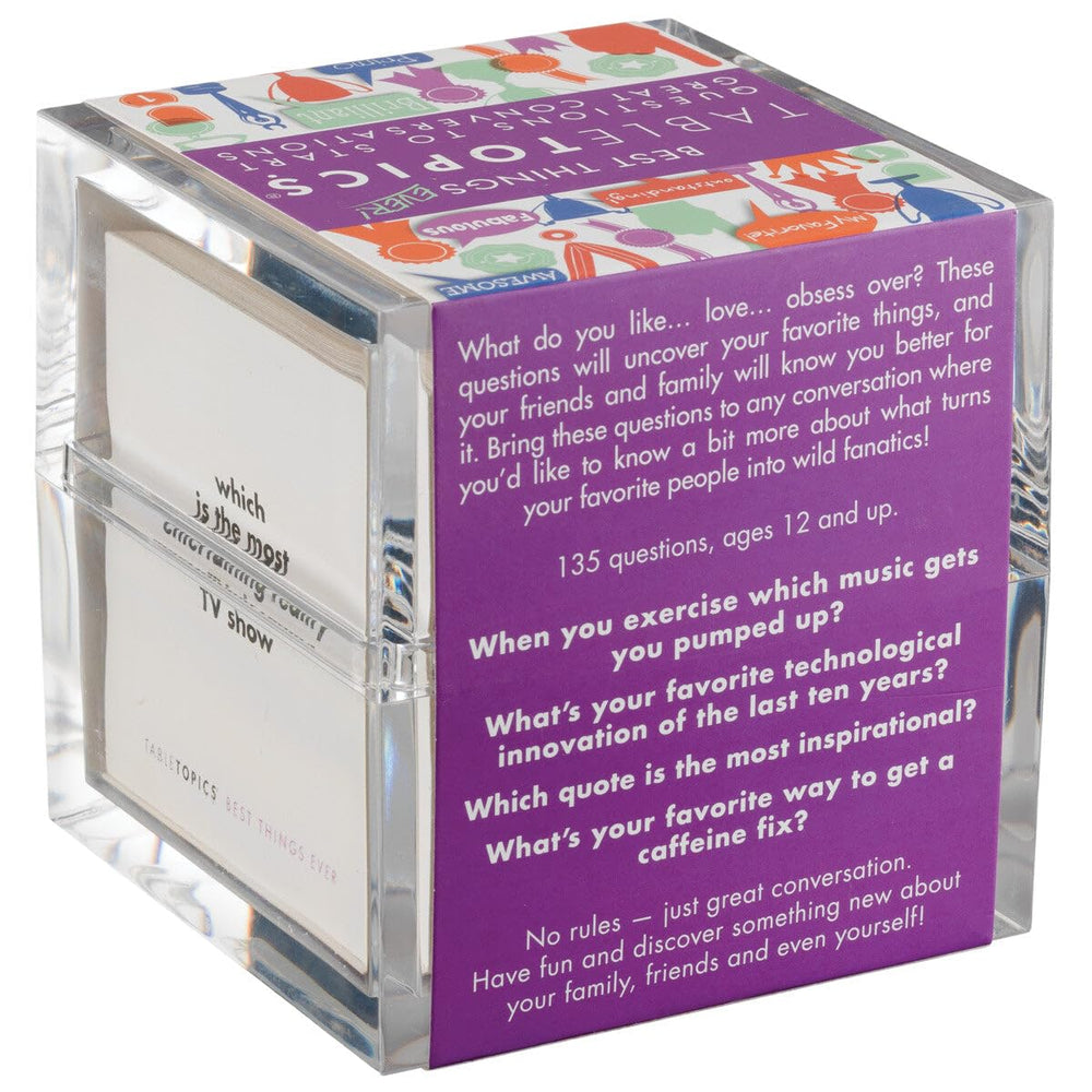 TableTopics Best Things Ever personal questions spark meaningful conversations.