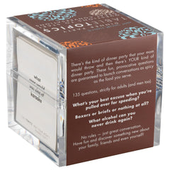In hand, TableTopics conversation cards spark deeper connections at gatherings.