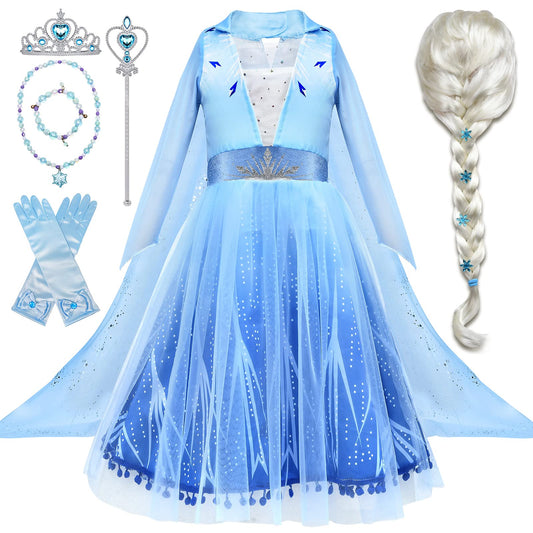Tacobear princess dress set with blue sleeves for imaginative play and party-ready looks