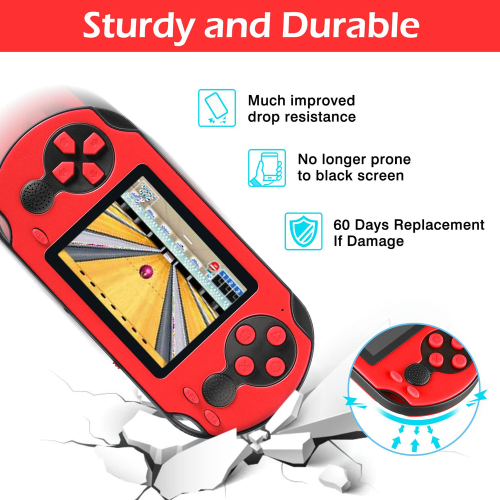 TaddToy compact red design fits comfortably in small hands during travel.