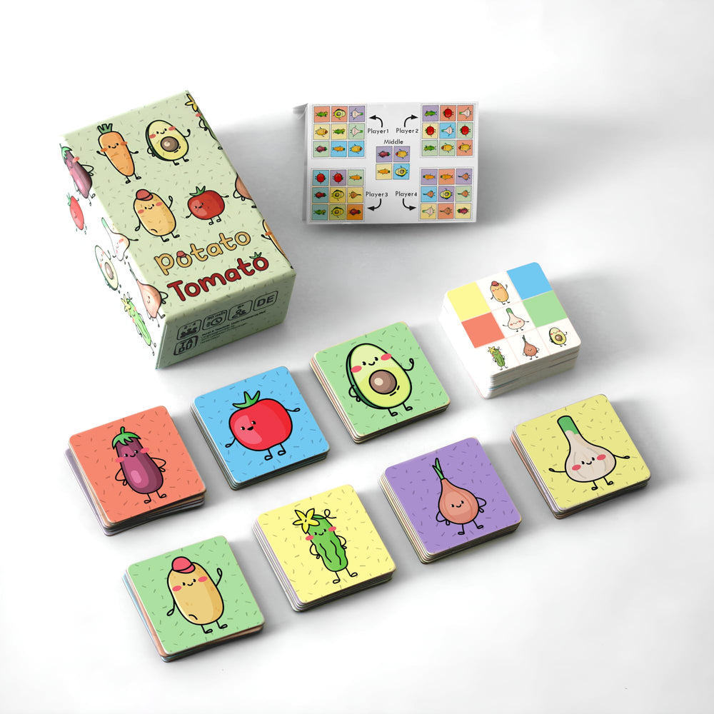TADU Potato Tomato gameplay lasts about 30 minutes for 2-4 players.