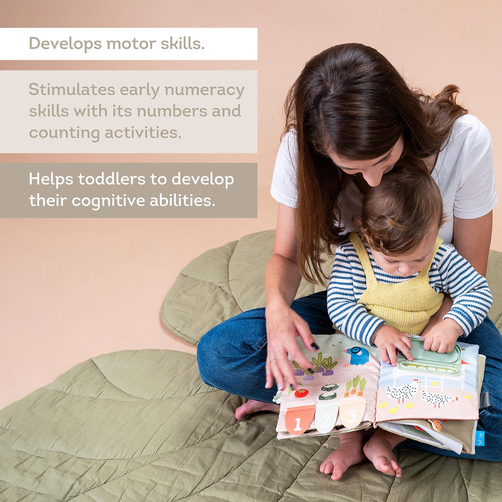 Taf Toys Busy Book numbers activity introduces early numeracy through counting