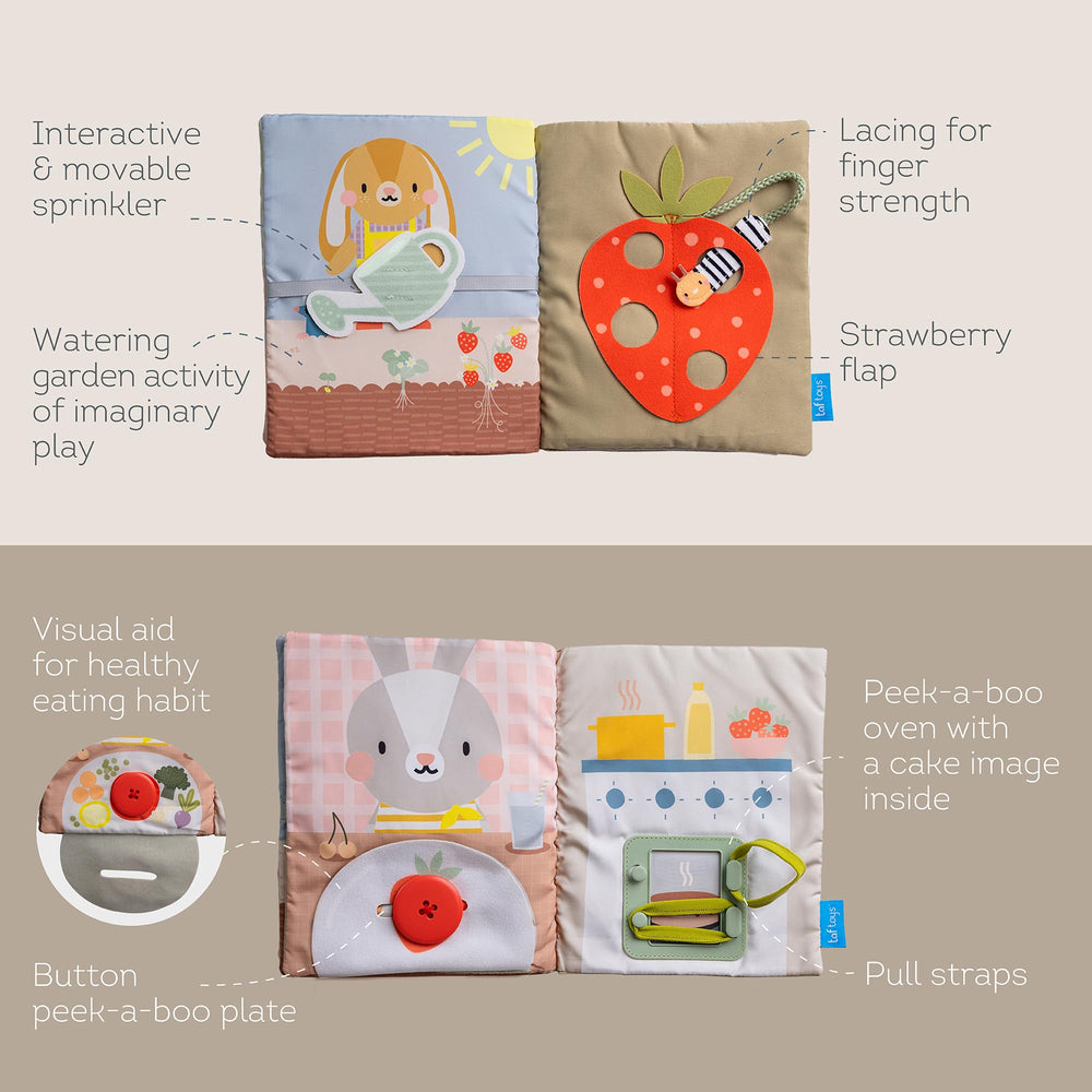 Taf Toys Busy Book travel-friendly layout enables learning on the go