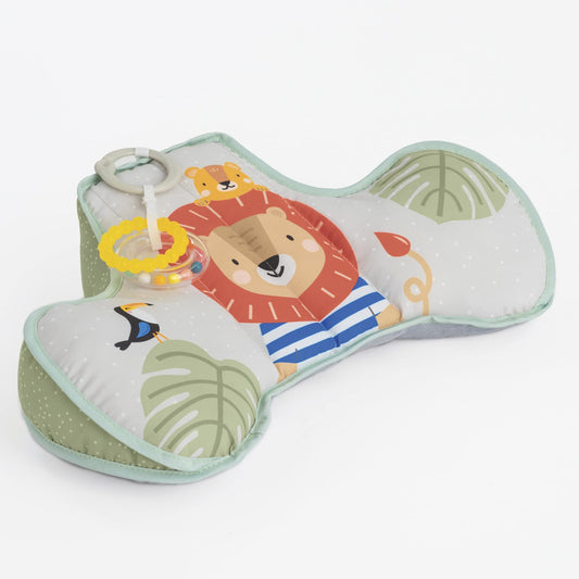 Taf Toys tummy time cushion with ergonomic design supports the chest during play