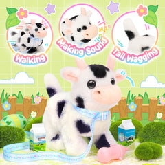 Tagitary cow toy features soft fabric for safe hugs