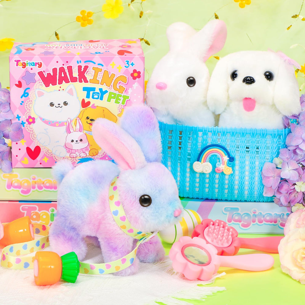 Tagitary plush bunny mouth-chewing action adds lifelike charm