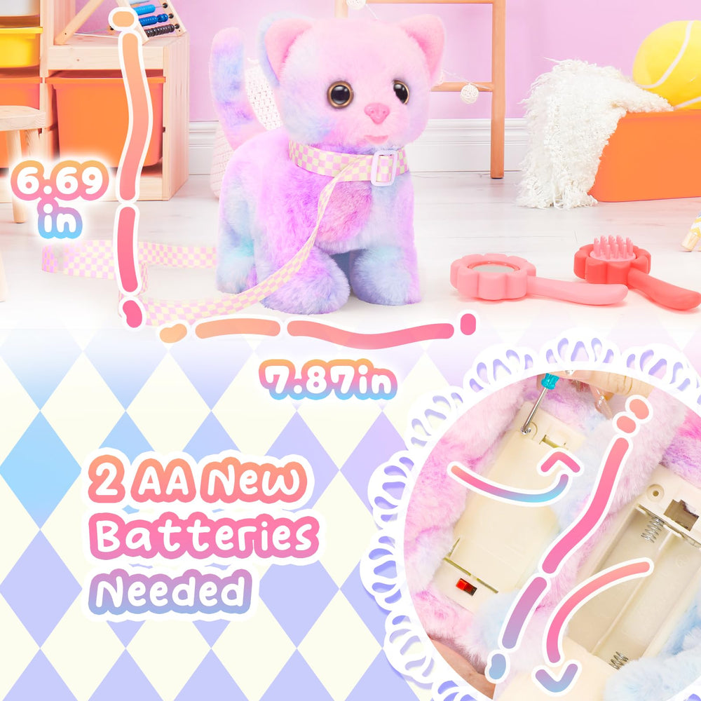 Tagitary plush cat with meow sounds to spark pretend play.