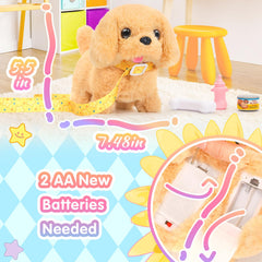 Tagitary plush dog bark feature demonstrates lifelike sound for engaging play.