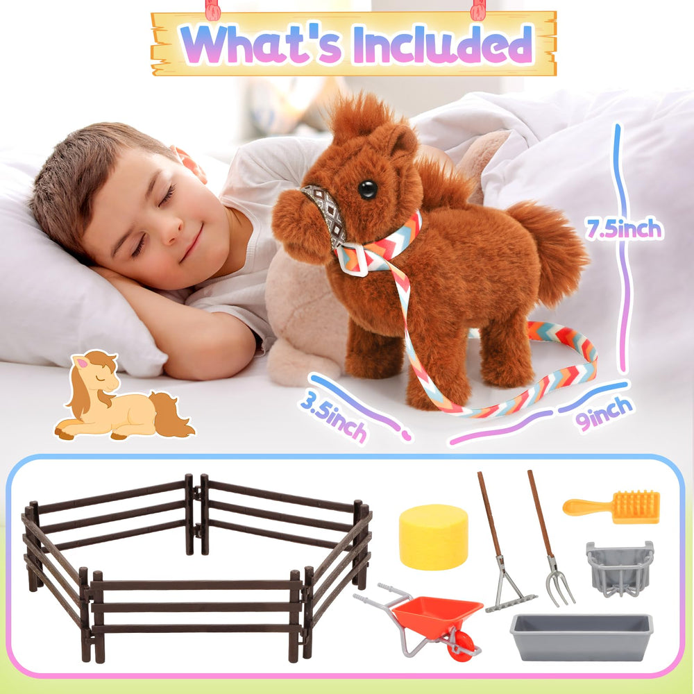 Tagitary plush horse kid play, encouraging hands-on interaction and creativity