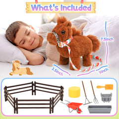 Tagitary plush horse kid play, encouraging hands-on interaction and creativity
