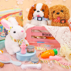 Tagitary rabbit mouth chewing action adding charming behavior during pretend feeding