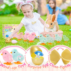 Tagitary wind-up chicken toy in motion offers dynamic surprise during playtime.