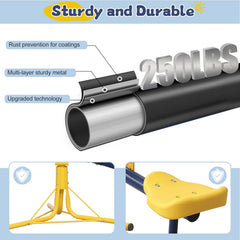 TAILERNRUYE seesaw features a sturdy steel frame for durability.