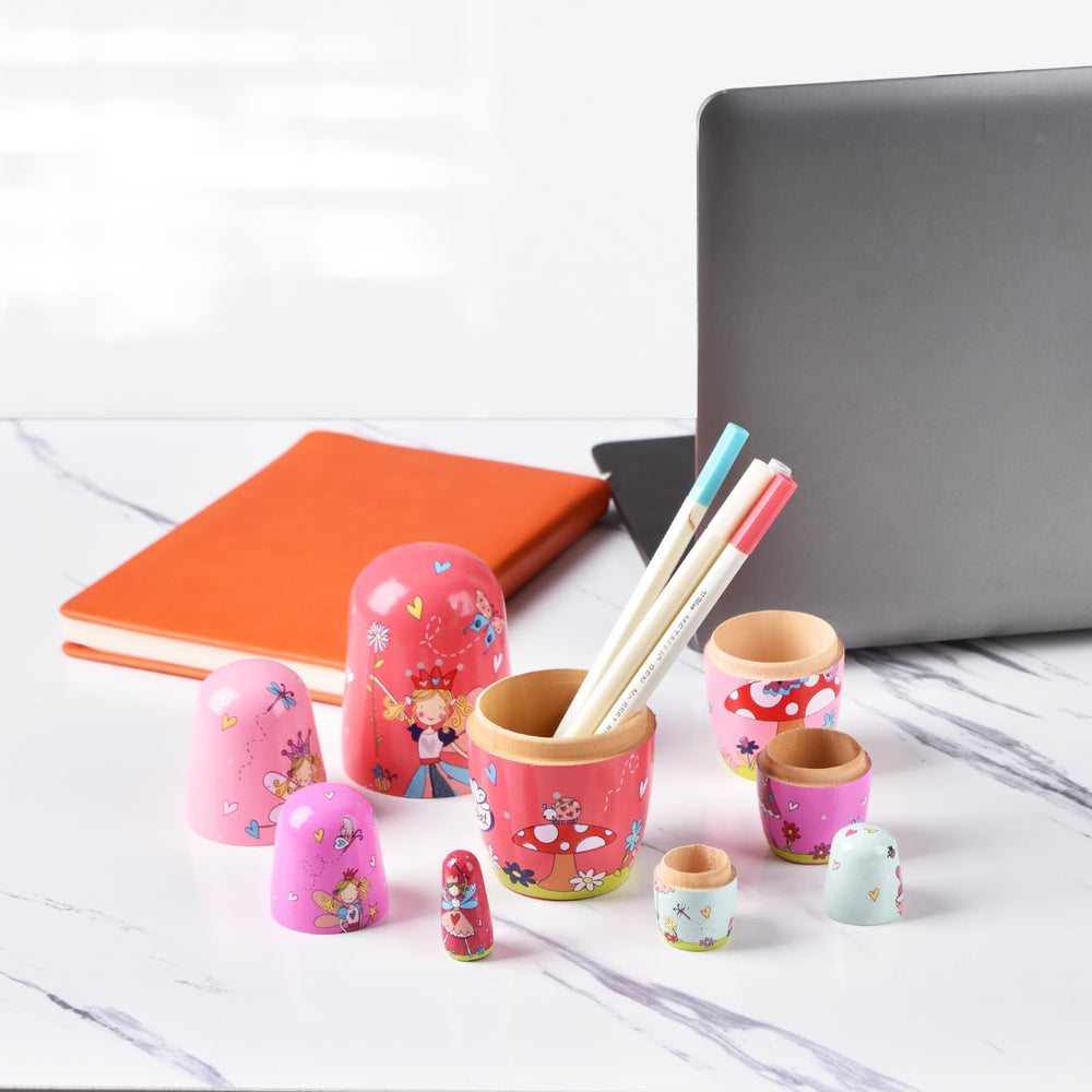 TAILERRI Nesting Dolls cartoon animals set enhances kids' room decor
